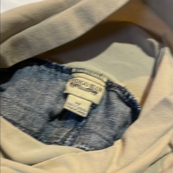 Indigo Blue Straight Leg Jeans in Blue and Tan - Picture 2 of 10